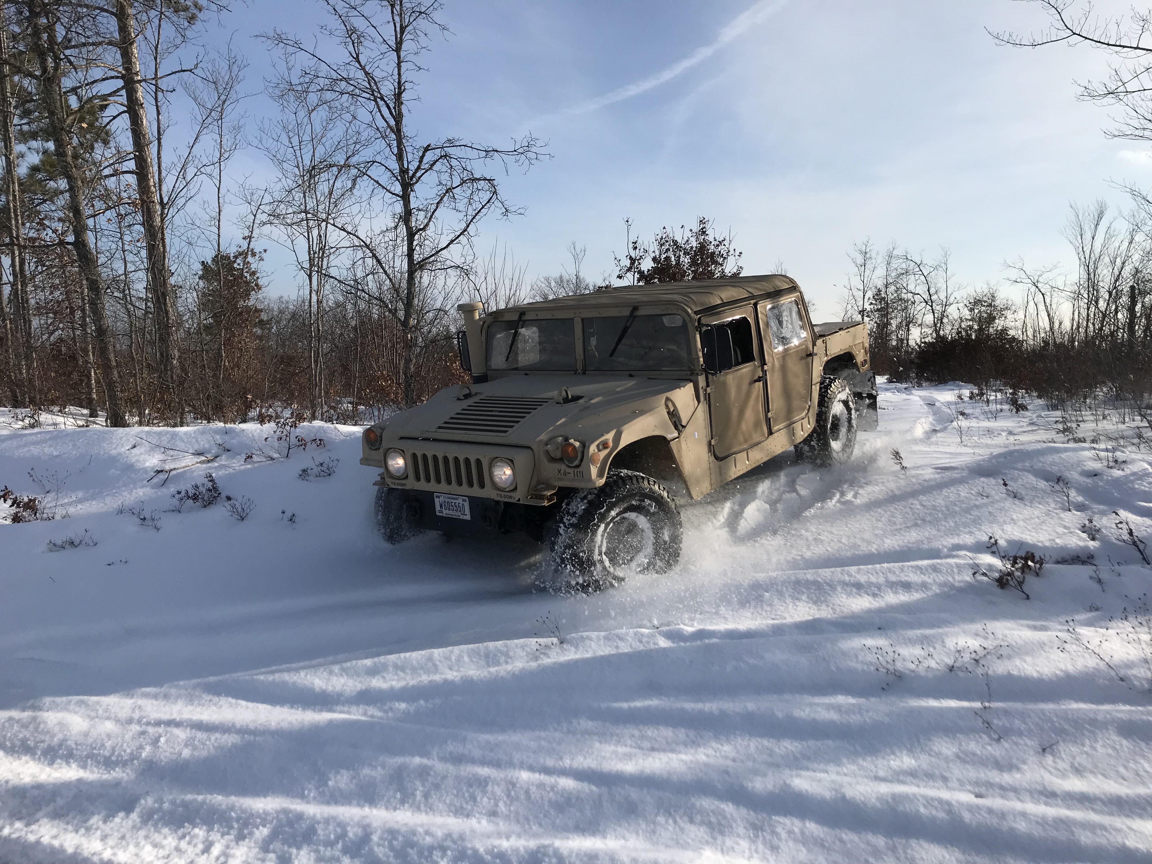 HMMWV with new winter tire assembly